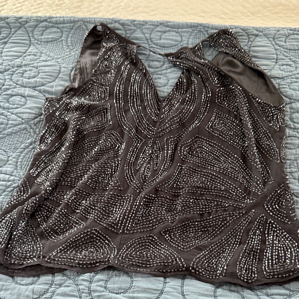 Parker Black Beaded Women's Blouse